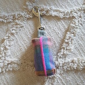 Colorful Plaid  Doggy DOO Doggy Poo Bag Holder Pouch Zero Waste Handmade